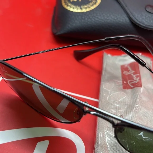 BNIB Rayban Cockpit 3362 Unisex Black with G-15 (green) Lenses - Picture 5 of 8